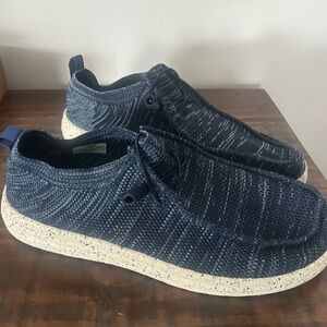 NWT  Lamo Men’s Size 14 Blue and White Slip-On Loafers